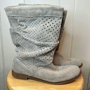 Toms Tan Suede Perforated Toms Serra Boot